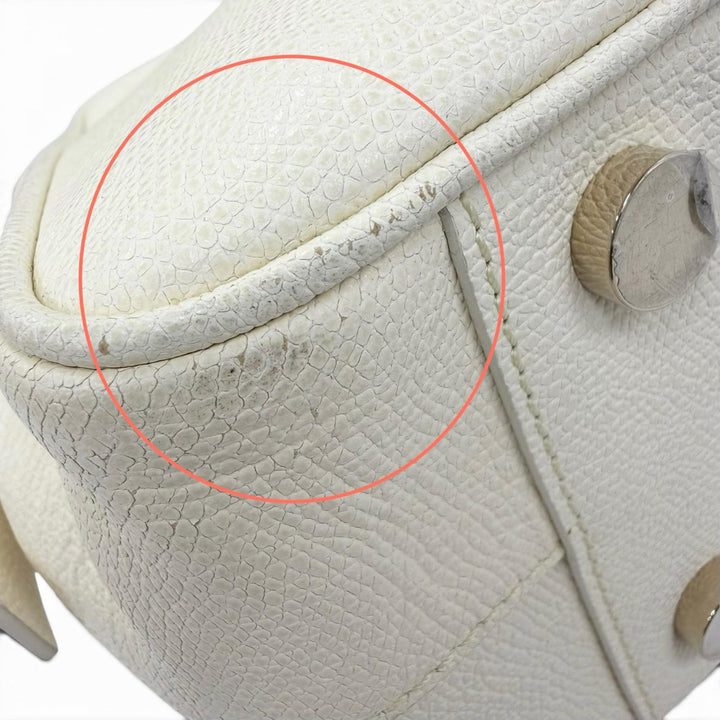 【ドンドン見直し】美品 ☆Valextra ヴァレクストラ FLUTE フルート レザー 2WAY ショルダーバッグ ハンドバッグ アイボリー イタリア製