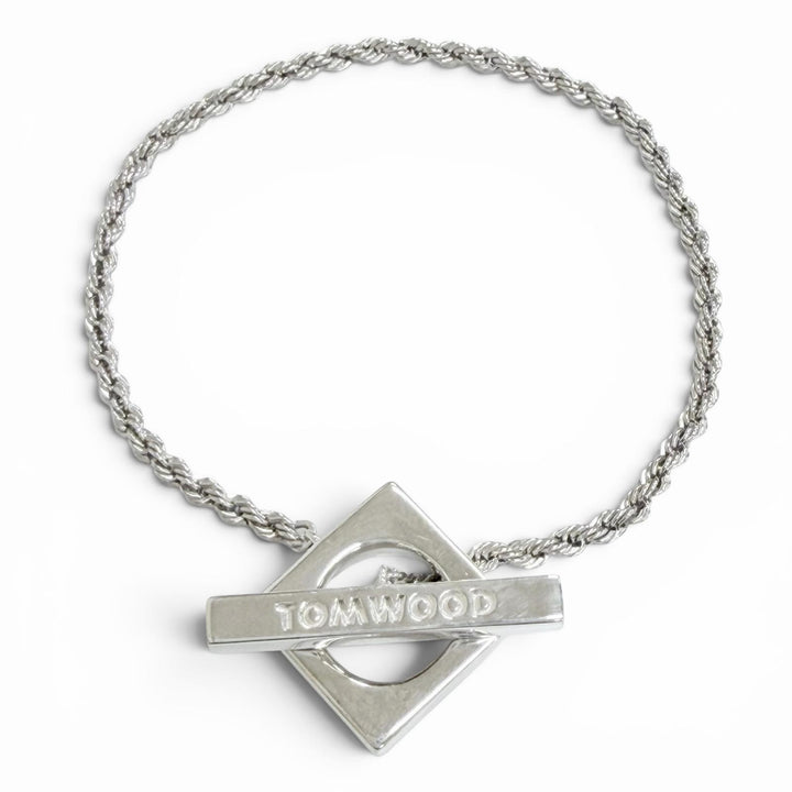 美品△TOM WOOD トムウッド SQUARE ROPE BRACELET スクエア ロープ ブレスレット アクセサリー 925 シルバー 重量18.25g 定価68700円