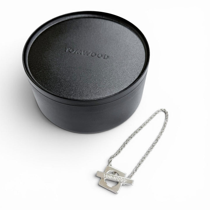 美品△TOM WOOD トムウッド SQUARE ROPE BRACELET スクエア ロープ ブレスレット アクセサリー 925 シルバー 重量18.25g 定価68700円