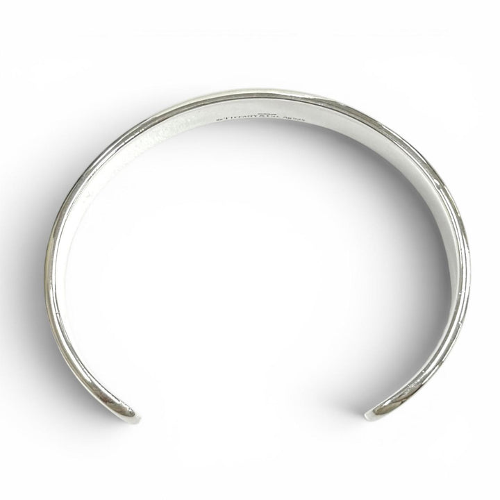 美品★TIFFANY&amp;Co. ティファニー AG925 リターントゥナローカフ バングル２Pダイヤ ブレスレット シルバー 重量33.5g レディース