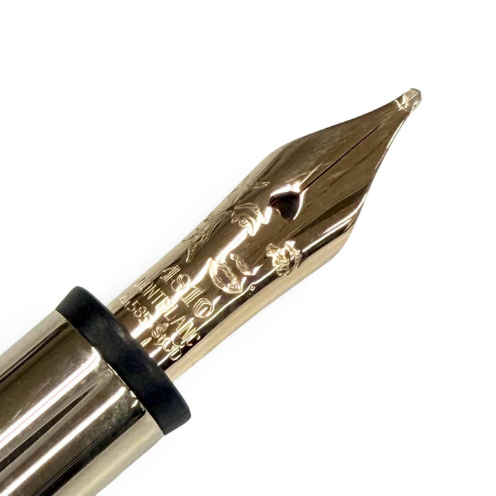 極美品△MONTBLANC モンブラン ミューズ マリリン モンロー ペン先 Au585 14K Fニブ パール付き 万年筆 レッド ゴールド ドイツ製 メンズ