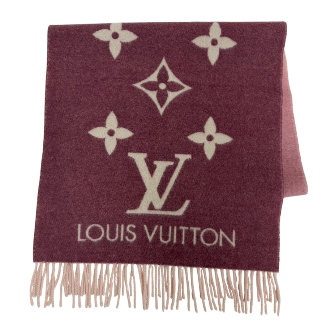 美品☆LOUIS VUITTON ルイヴィトン 2022年製 M77375 マフラー レイキャビック グラディエント カシミヤ100％ ローズグレール 正規品