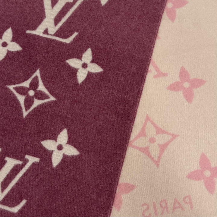 美品☆LOUIS VUITTON ルイヴィトン 2022年製 M77375 マフラー レイキャビック グラディエント カシミヤ100％ ローズグレール 正規品