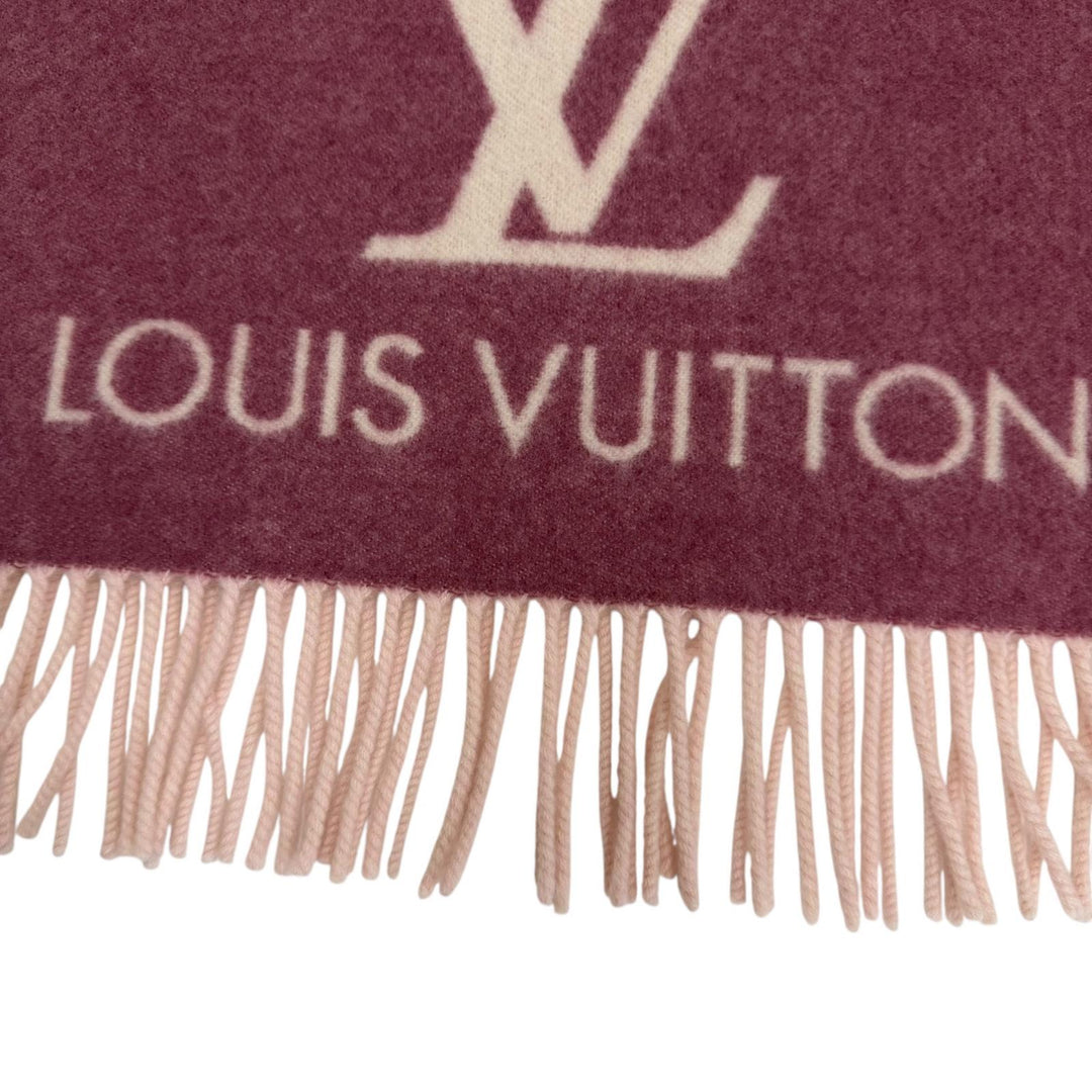 美品☆LOUIS VUITTON ルイヴィトン 2022年製 M77375 マフラー レイキャビック グラディエント カシミヤ100％ ローズグレール 正規品