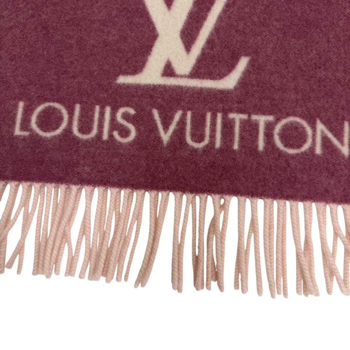 美品☆LOUIS VUITTON ルイヴィトン 2022年製 M77375 マフラー レイキャビック グラディエント カシミヤ100％ ローズグレール 正規品