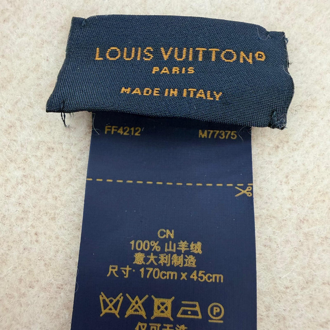 美品☆LOUIS VUITTON ルイヴィトン 2022年製 M77375 マフラー レイキャビック グラディエント カシミヤ100％ ローズグレール 正規品