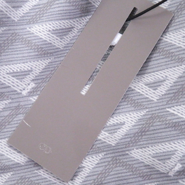 未使用品□DIOR ディオール オム 31B1060A0786 シルク100％ CDダイヤモンド ポケットチーフ スカーフ ハンカチ グレー イタリア製 メンズ