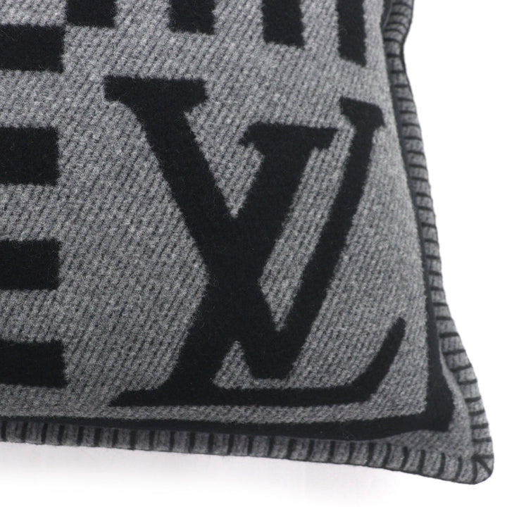 美品□LOUIS VUITTON ルイヴィトン 2023年製 M79525 クッション・LVサミット カシミヤ混 アントラシット イタリア製 正規品 定価111100円