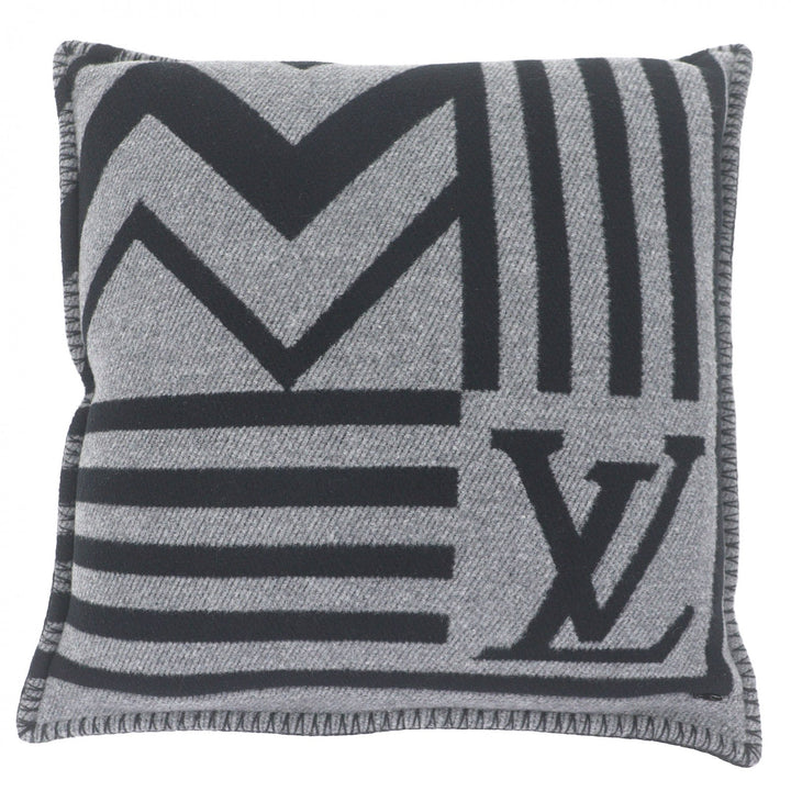 美品□LOUIS VUITTON ルイヴィトン 2023年製 M79525 クッション・LVサミット カシミヤ混 アントラシット イタリア製 正規品 定価111100円