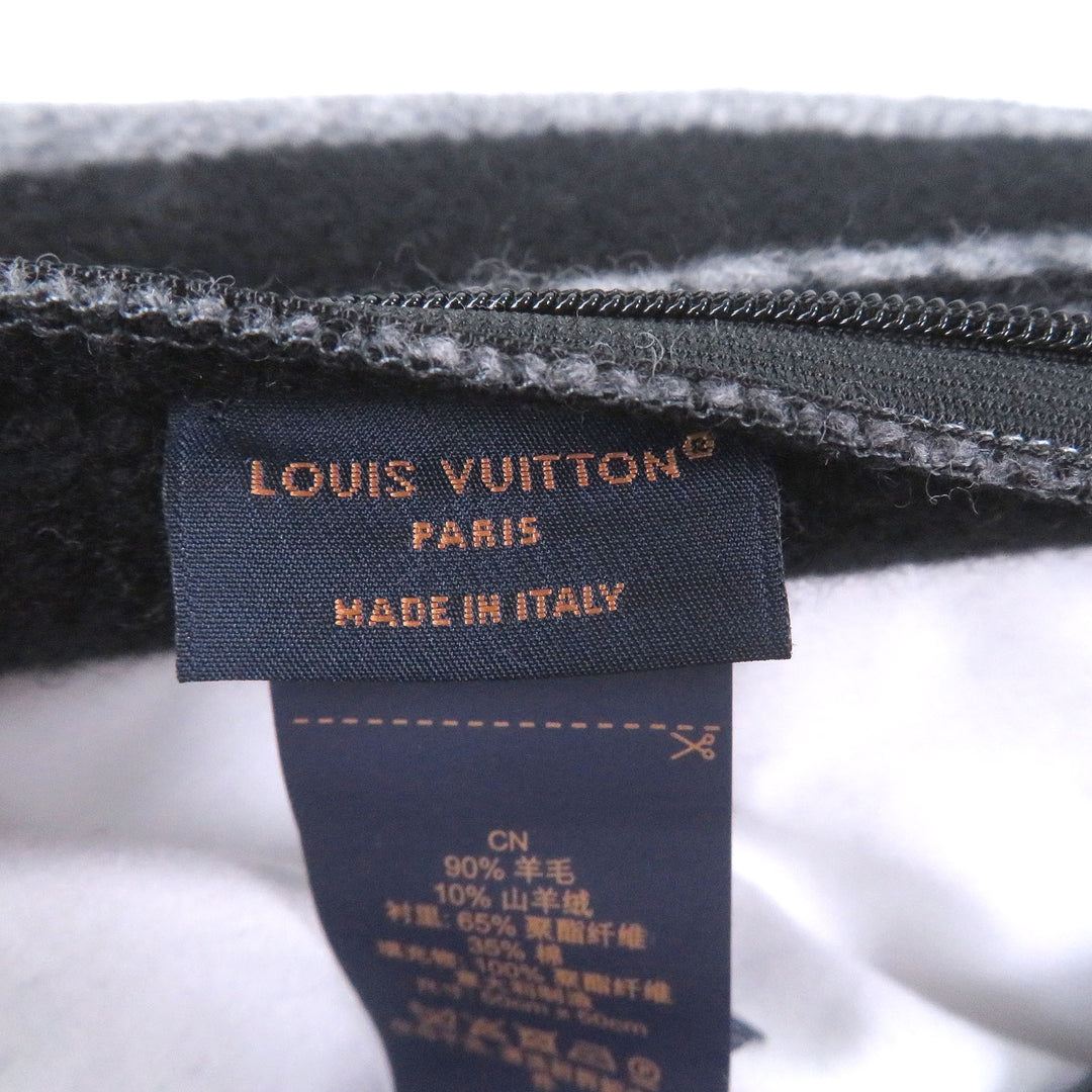 美品□LOUIS VUITTON ルイヴィトン 2023年製 M79525 クッション・LVサミット カシミヤ混 アントラシット イタリア製 正規品 定価111100円
