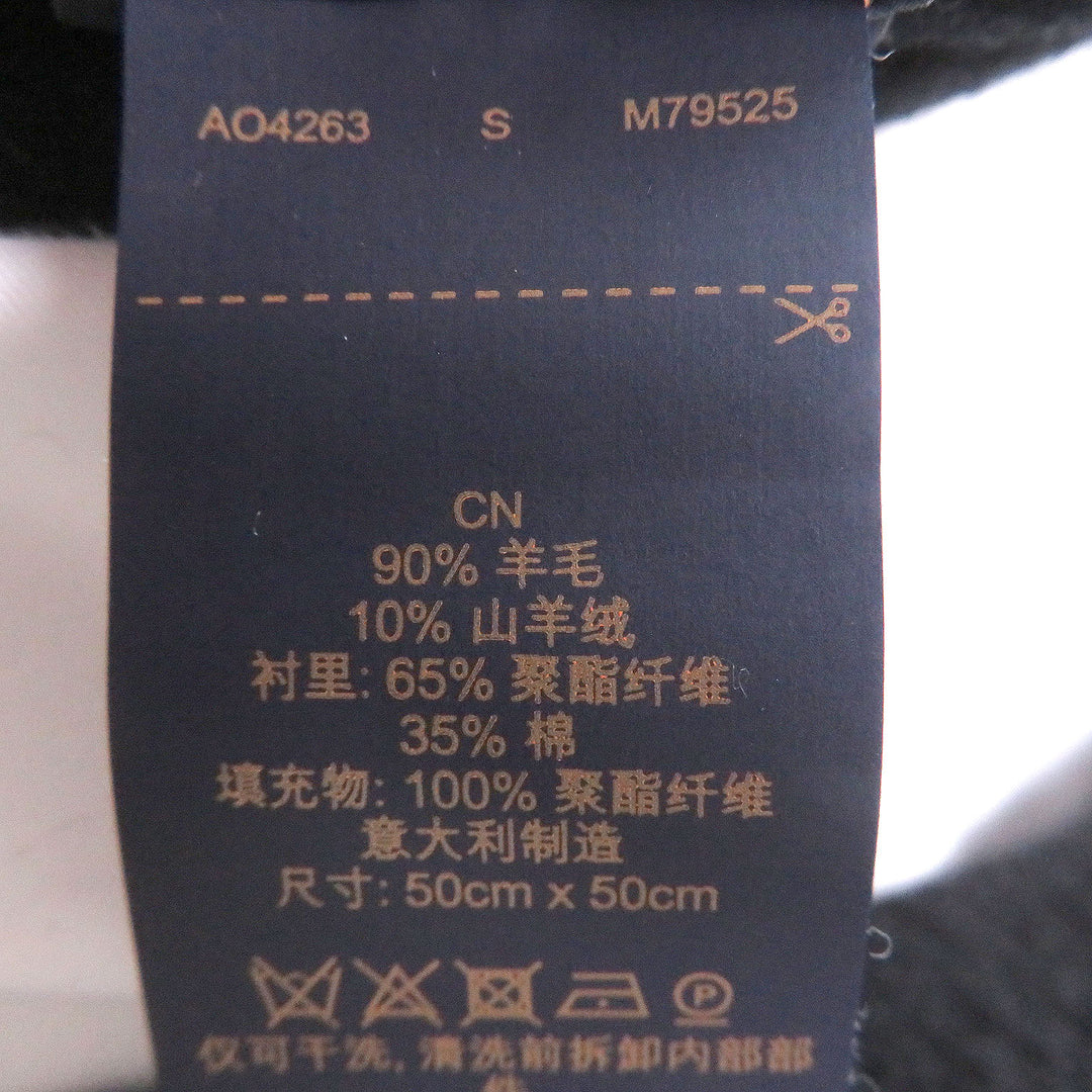 美品□LOUIS VUITTON ルイヴィトン 2023年製 M79525 クッション・LVサミット カシミヤ混 アントラシット イタリア製 正規品 定価111100円