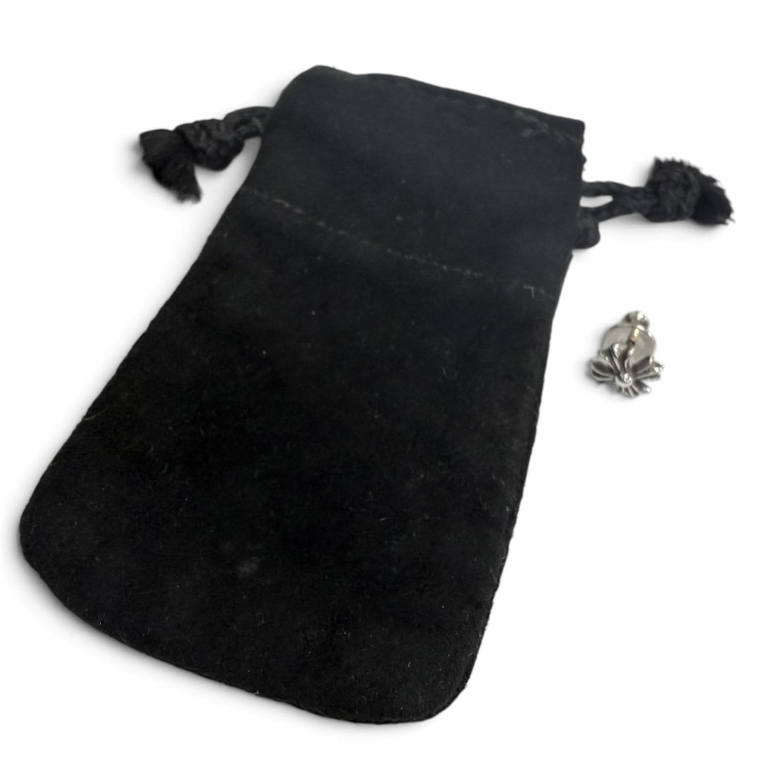 美品□CHROME HEARTS クロムハーツ No2 CH PLS SV925 14K CHプラス 片耳用 スタッドピアス ポストピアス シルバー 重量0.7g メンズ