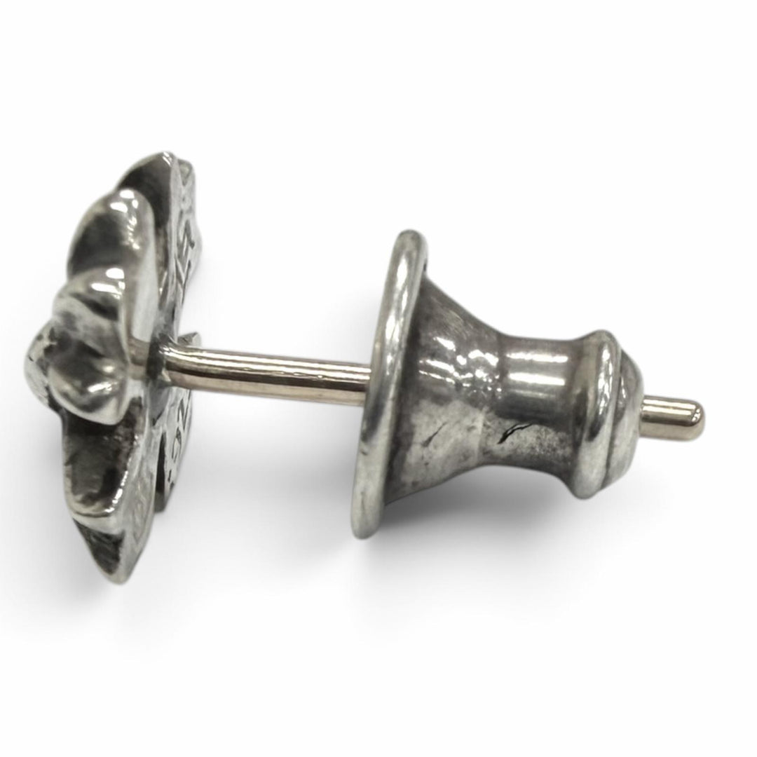 美品□CHROME HEARTS クロムハーツ No2 CH PLS SV925 14K CHプラス 片耳用 スタッドピアス ポストピアス シルバー 重量0.7g メンズ
