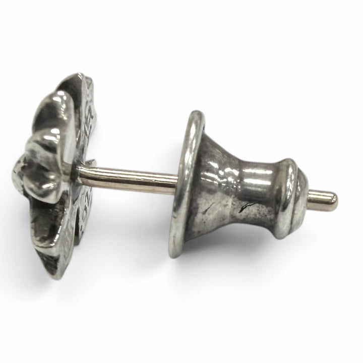 美品□CHROME HEARTS クロムハーツ No2 CH PLS SV925 14K CHプラス 片耳用 スタッドピアス ポストピアス シルバー 重量0.7g メンズ