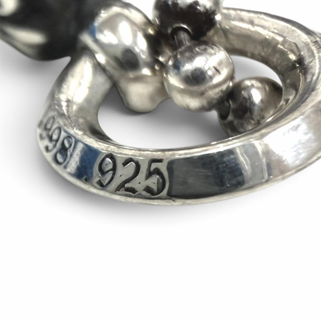 美品□CHROME HEARTS クロムハーツ 1BALL BS FLEUR SV925 1ボール BSフレア 20inch ネックレス ペンダントシルバー 重量18g メンズ