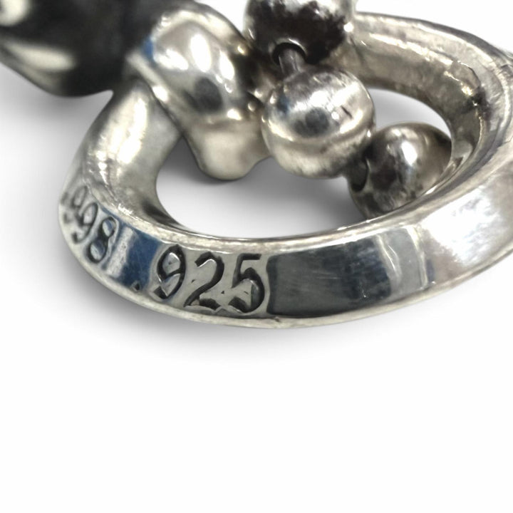 美品□CHROME HEARTS クロムハーツ 1BALL BS FLEUR SV925 1ボール BSフレア 20inch ネックレス ペンダントシルバー 重量18g メンズ