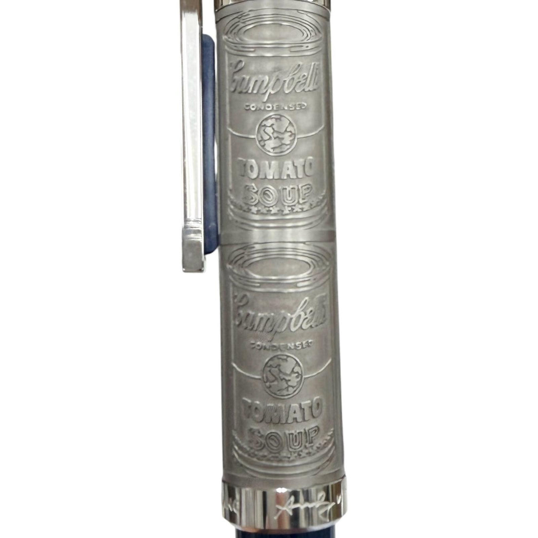 極美品▼MONTBLANC モンブラン スペシャルエディション グレートキャラクターズ アンディ ウォーホル ボールペン シルバー ブルー 筆記◎
