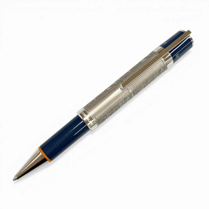 極美品▼MONTBLANC モンブラン スペシャルエディション グレートキャラクターズ アンディ ウォーホル ボールペン シルバー ブルー 筆記◎