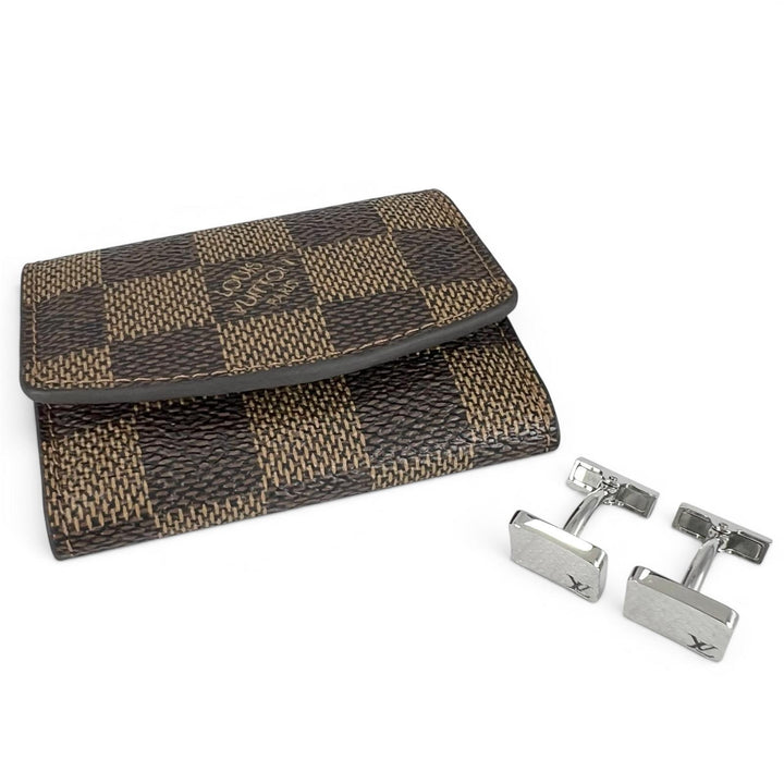 極美品▲LOUIS VUITTON ルイヴィトン M65043 ブトン ドゥ マンシェット・シャンゼリゼ カフスボタン カフリンクス シルバー 仏製 メンズ