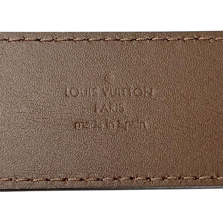 未使用品▲LOUIS VUITTON ルイヴィトン サンチュール LVイニシアル 40MM エピレザー ベルト ブルー ブラウン スペイン製 箱・保存袋付き