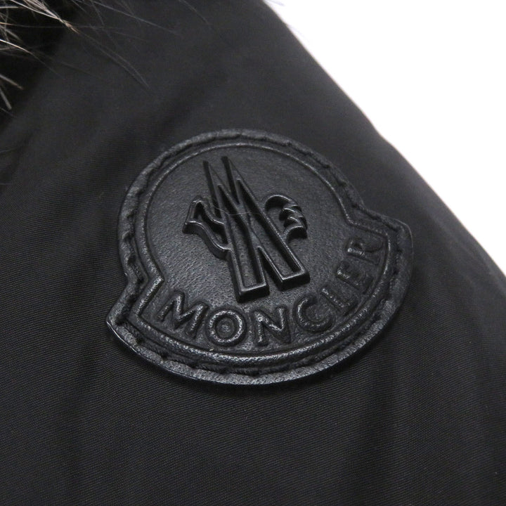 美品□MONCLER モンクレール DEDION GIUBBOTTO コヨーテファー フーデッド ダウンジャケット ブラック 1 ハンガー付き 正規品 メンズ