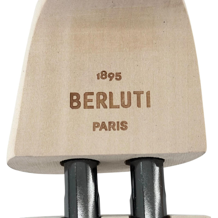 【ドンドン見直し】美品▲BERLUTI ベルルッティ 木製 ロゴ刻印 シューキーパー シューツリー ナチュラル 6 フランス製 メンズ