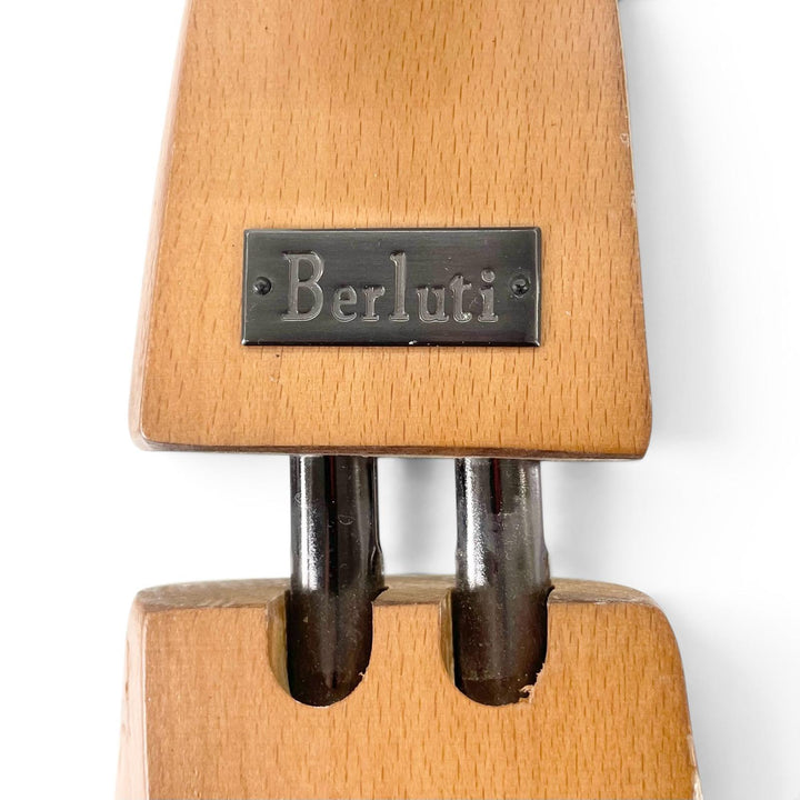 【ドンドン見直し】美品▲BERLUTI ベルルッティ 木製 ロゴ刻印 シューキーパー シューツリー ブラウン 7 フランス製 メンズ