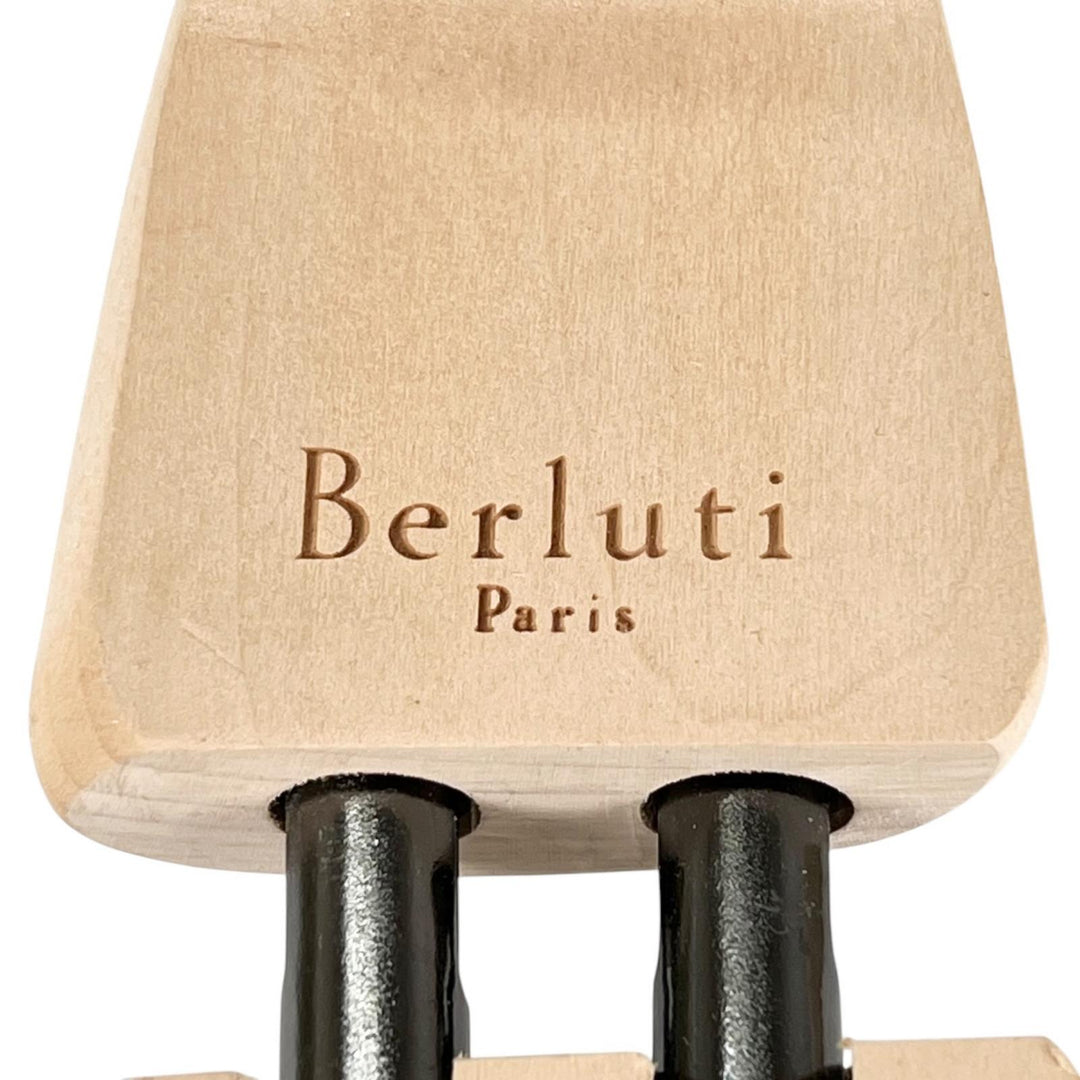 極美品▲Berluti ベルルッティ 木製 カリグラフィー ロゴ刻印 シューキーパー シューツリー ナチュラル 7 メンズ