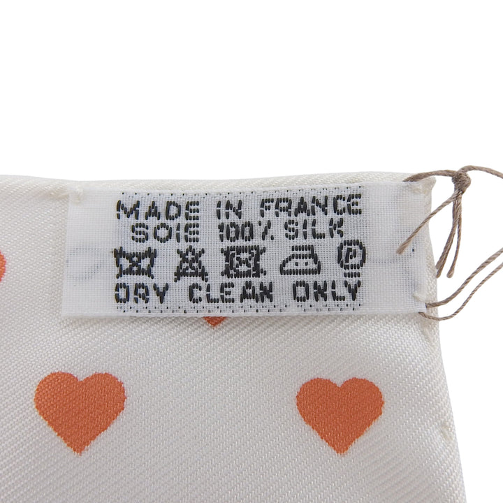 未使用品▲HERMES エルメス カレ45 BRIDES de GALA LOVE 式典用馬勒 シルク100％ ハート柄 スカーフ マルチ フランス製 レディース 箱付き