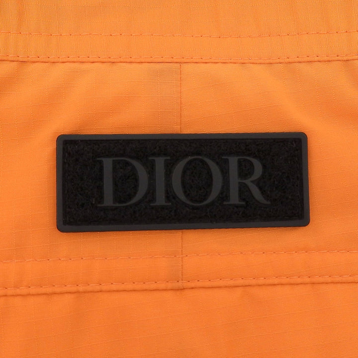 極美品▲DIOR ディオール 293C179A4717 ロゴパッチ ベルトデザイン ハーフパンツ ショートパンツ オレンジ 48 イタリア製 正規品 メンズ