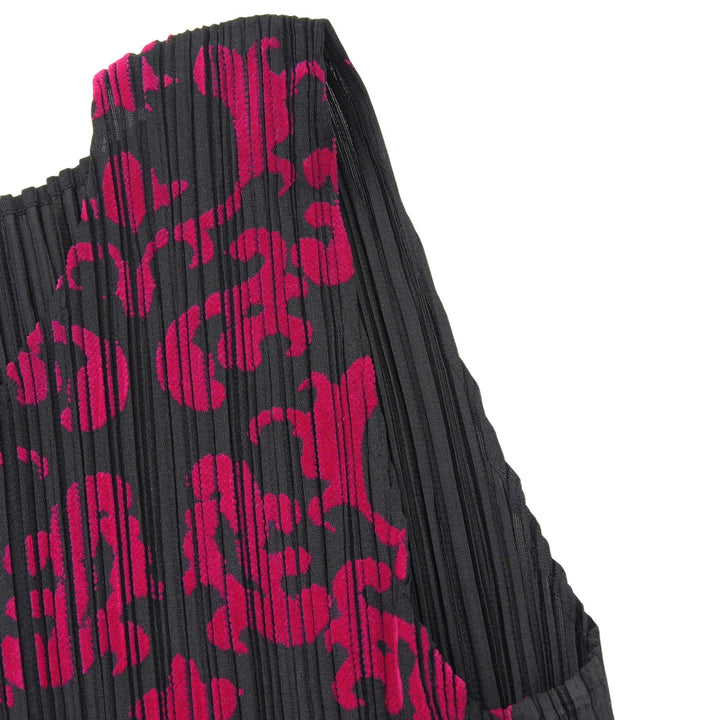 極美品▲PLEATS PLEASE プリーツプリーズ イッセイミヤケ PP53-JK743 ノースリ ワンピース ブラック ピンク 3 日本製 正規品 レディース