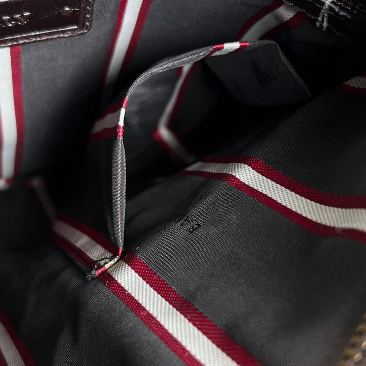美品▲BALLY バリー TAISTINO カーフレザー トレインスポッティング ショルダーバッグ ダークブラウン スイス製 メンズ 保存袋付き