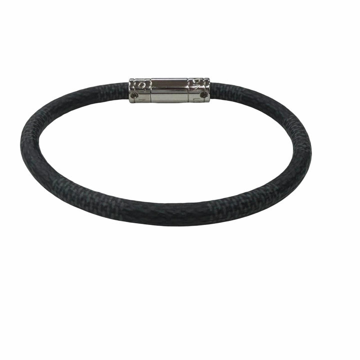 美品▼LOUIS VUITTON ルイヴィトン M6609E ダミエグラフィット ブラスレ キープイット バングル ブレスレット ブラック シルバー メンズ