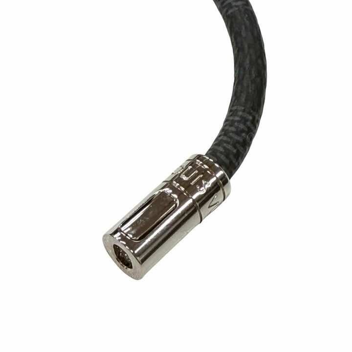 美品▼LOUIS VUITTON ルイヴィトン M6609E ダミエグラフィット ブラスレ キープイット バングル ブレスレット ブラック シルバー メンズ