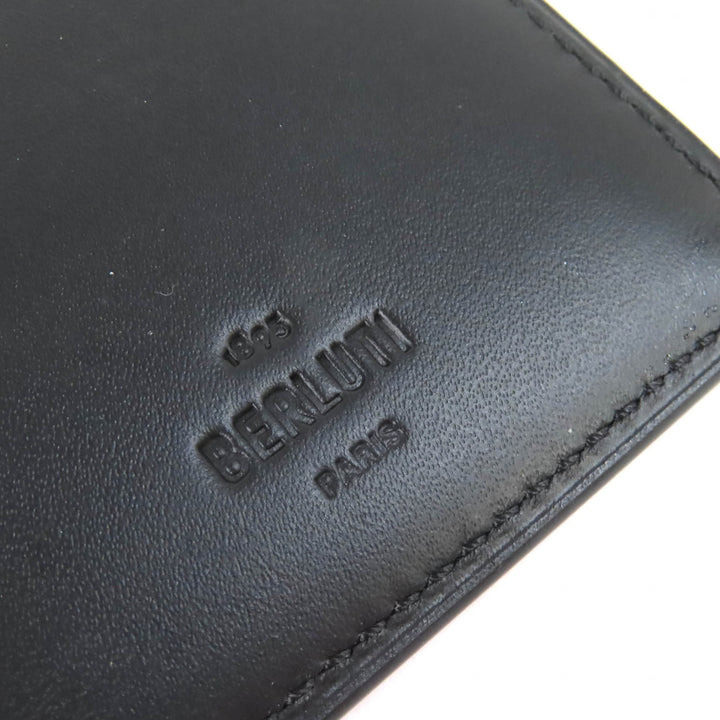 良品△Berluti ベルルッティ スクリット カリグラフィ レザー 二つ折り 長財布 札入れ ブラウン イタリア製 メンズ