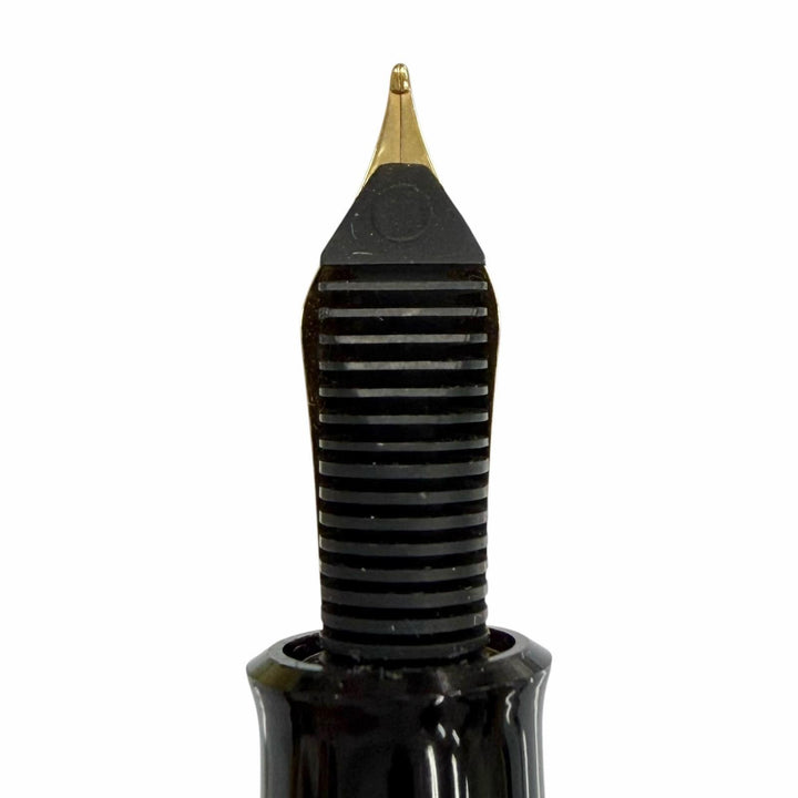極美品▼PERIKAN ペリカン クラシック Fニブ インクセット 万年筆 ブラック ゴールド ドイツ製 メンズ 箱付き