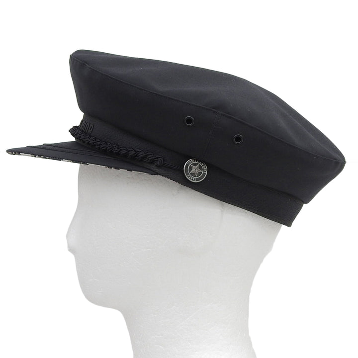 極美品▲Christian Dior クリスチャンディオール 35DTR920G130 裏地オブリーク スターロゴ金具付き キャスケット 帽子 黒 59 伊製 正規品