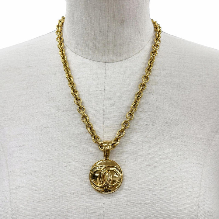 極美品◇CHANEL シャネル ヴィンテージ 94P 1994年 ココマーク チェーンネックレス ペンダント ゴールド フランス製 レディース メンズ