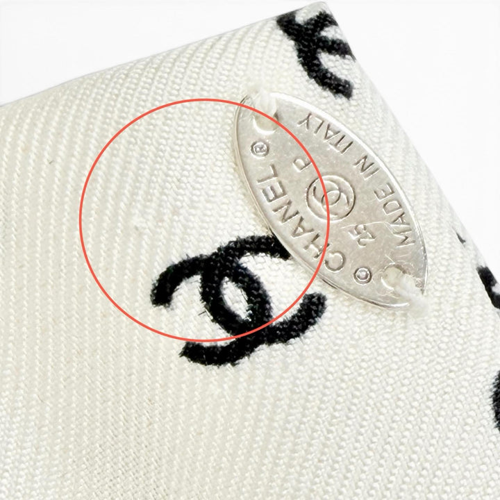 極美品△CHANEL シャネル 25SS 25P AAA821 ミニココマーク柄 リボン バレッタ ヘアアクセサリー 髪留め ホワイト ブラック レディース