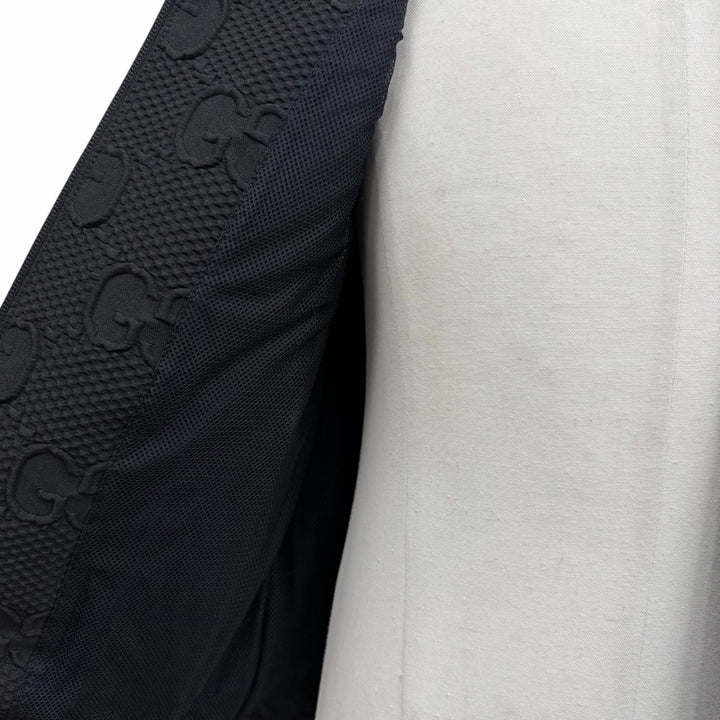 極美品▼GUCCI グッチ 724491 GGストレッチ ネオプレン ジップアップ ジャージ ジャケット ブラック イエロー S 正規品 メンズ