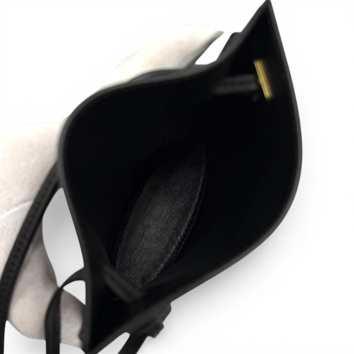 極美品★LOEWE ロエベ C630R12X01 クラシックカーフ ダイスポケット アナグラム ショルダーバッグ ブラック スペイン製 保存袋付き