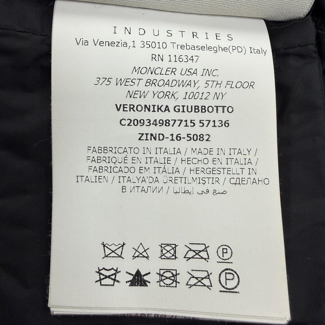 美品☆MONCLER モンクレール C20934987715 VERONICA ロゴワッペン・フォックスファー・フード付 ダウンコート 1 ベージュ レディース