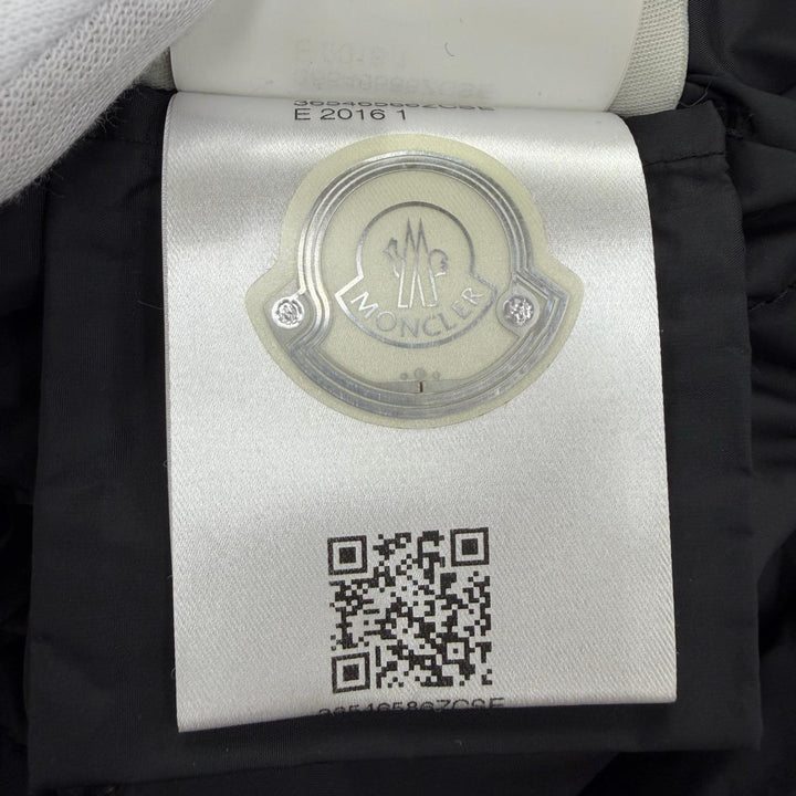 美品☆MONCLER モンクレール C20934987715 VERONICA ロゴワッペン・フォックスファー・フード付 ダウンコート 1 ベージュ レディース