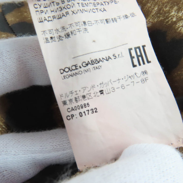 美品☆DOLCE&amp;GABBANA ドルチェ＆ガッバーナ F6E7RT レオパード柄 ノースリーブ ワンピース レッド ブラウン系 40 イタリア製 正規品