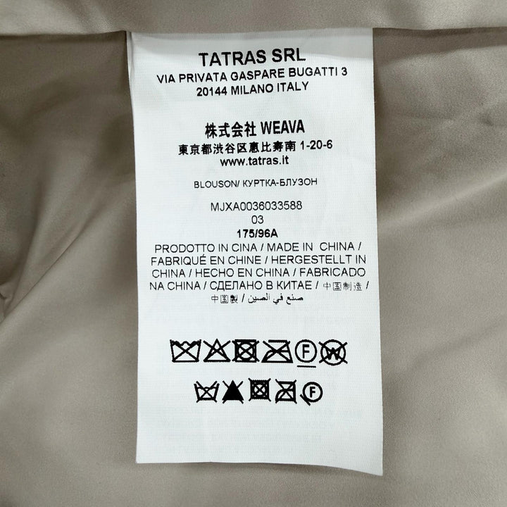 極美品▼TATRAS タトラス MJXA0036033588 ASTONI アストーニ ロゴワッペン WZIPUP エコファー ボアブルゾン ジャケット グレー 3 正規品