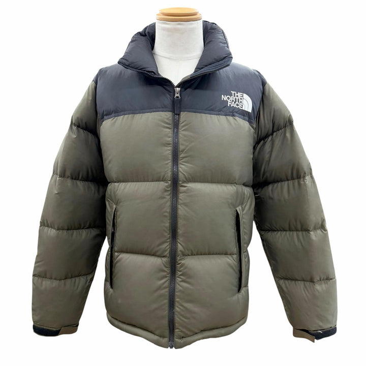 美品▼THE NORTH FACE ザ・ノースフェイス ND92335 Nuptse Jacket ロゴ刺繍 フード入り ポケッタブル仕様 ZIP ダウンジャケット M 正規品