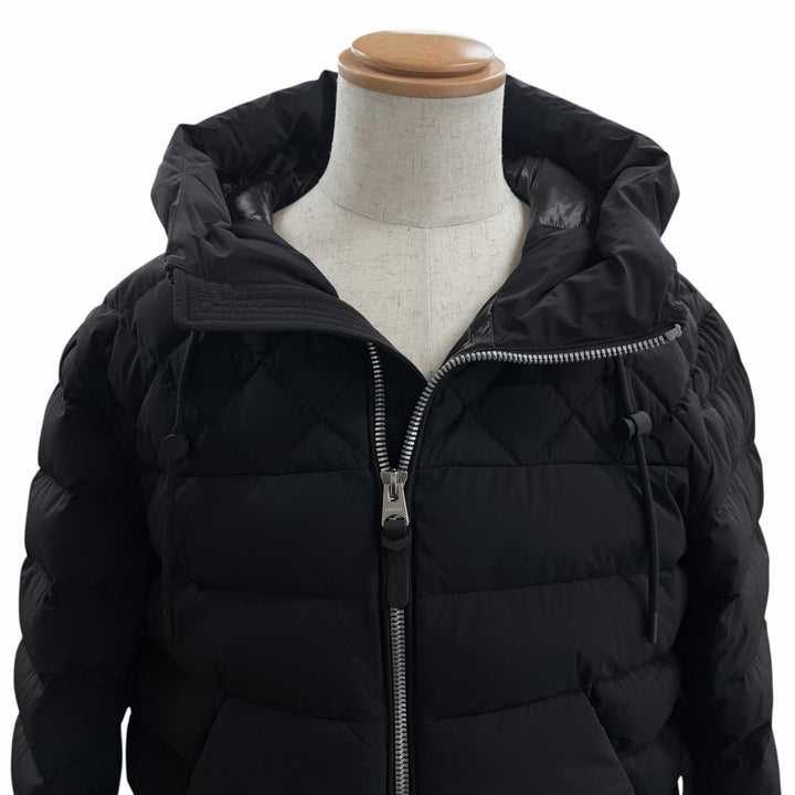 極美品□MACKAGE マッカージュ 25AW BERGEN ベルゲン フーデッド ダウンジャケット ブラック 40 正規品 メンズ ガーメント・ハンガー付き