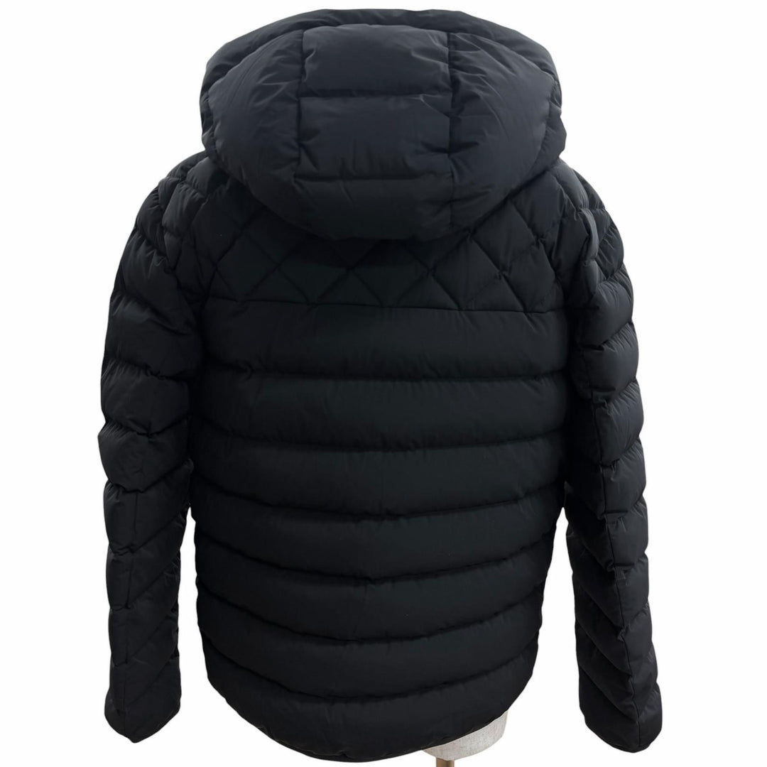 極美品□MACKAGE マッカージュ 25AW BERGEN ベルゲン フーデッド ダウンジャケット ブラック 40 正規品 メンズ ガーメント・ハンガー付き