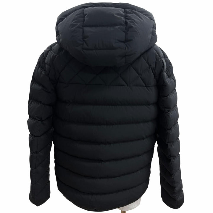 極美品□MACKAGE マッカージュ 25AW BERGEN ベルゲン フーデッド ダウンジャケット ブラック 40 正規品 メンズ ガーメント・ハンガー付き