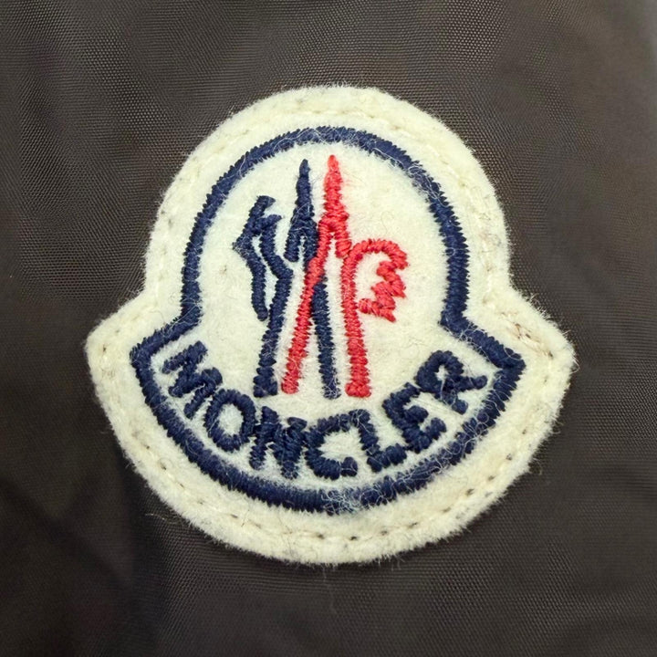 美品□MONCLER モンクレール 2024年製 J20919B00029 羊毛 ダウン切り替え ニットジャケット ブルゾンジャケット ブラウン L 正規品